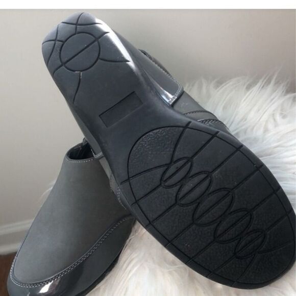 Angel Steps  Black/Navy Patent Leather accented flats with Arch Support size 10 - Picture 2 of 11